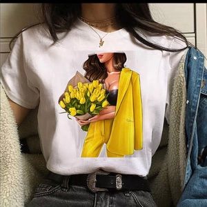 NEW-Super Cute Cotton Short Sleeve Fashion Tee